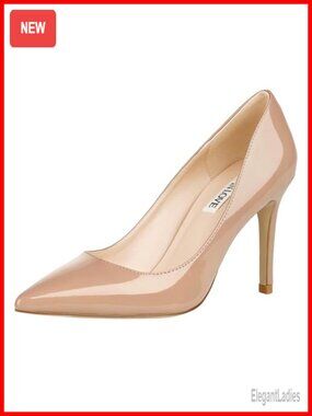 PU Pointed Toe Stiletto Heel Pump 3.5 Inch Business Casual Dress Shoe